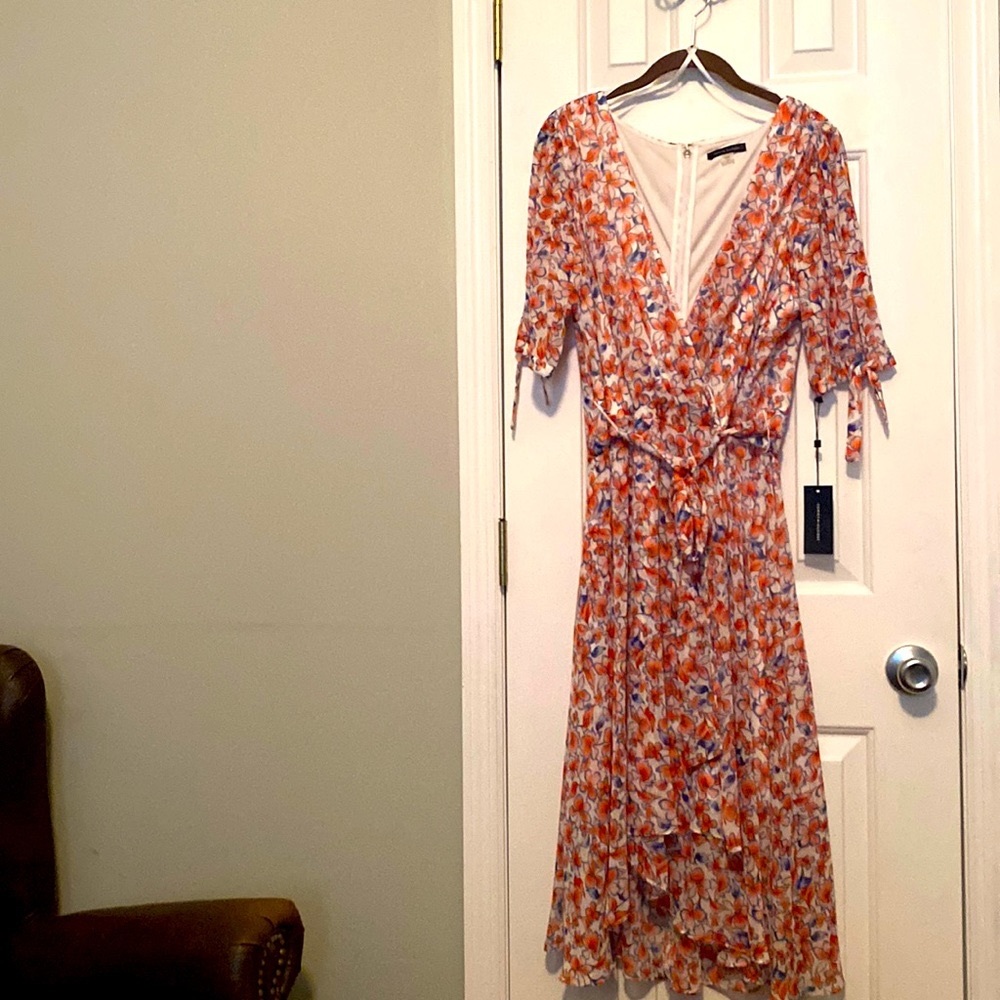 Tommy Hilfiger dress in a floral design sizzle 14 faux wrap dress lined